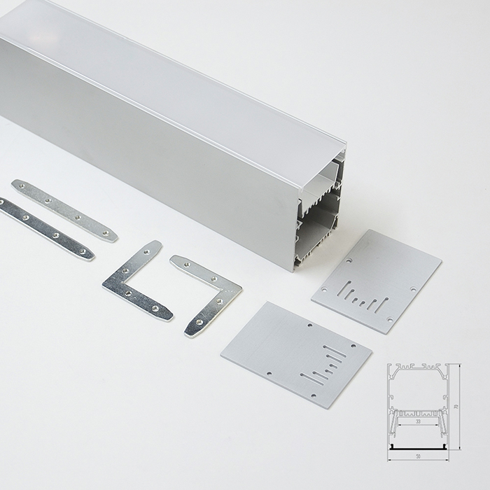 HL-A018 Aluminum Profile - Inner Width 33.5mm(1.31inch) - LED Strip Anodizing Extrusion Channel
